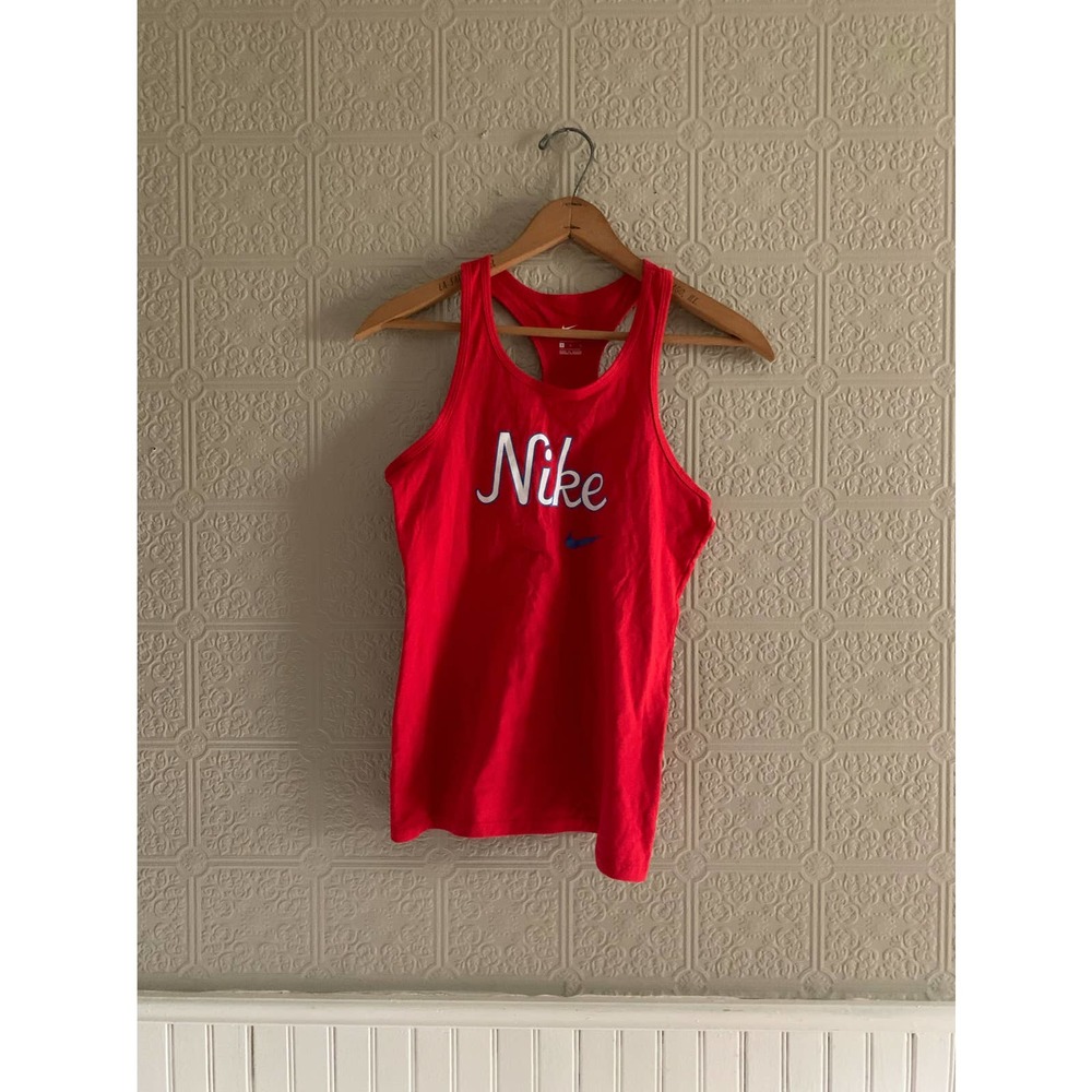 NIKE Girl's Tank Top - The Nike Tee - Red/White/Blue - Large